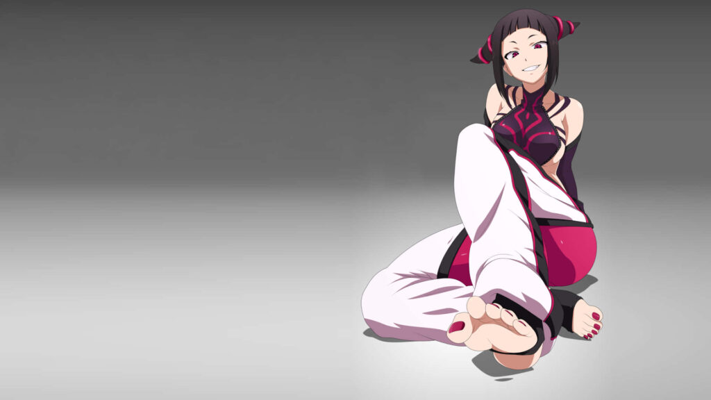 Elegant Juri Wallpaper: Unique Street Fighter Character Design