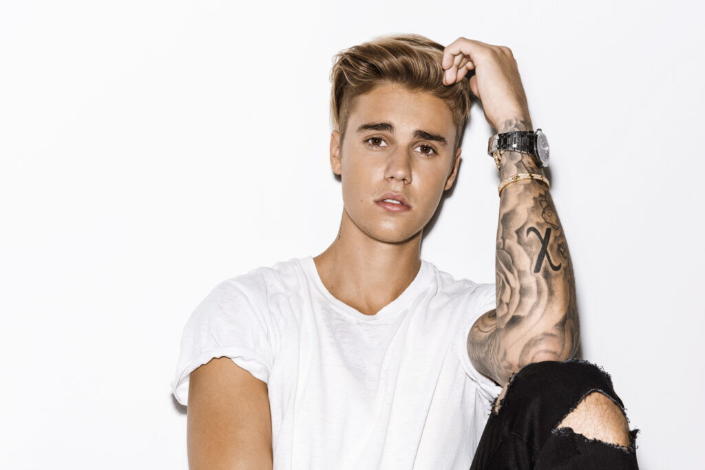 Justin Bieber: High Definition Studio Portrait on White Background - 8K Wallpaper Shot
