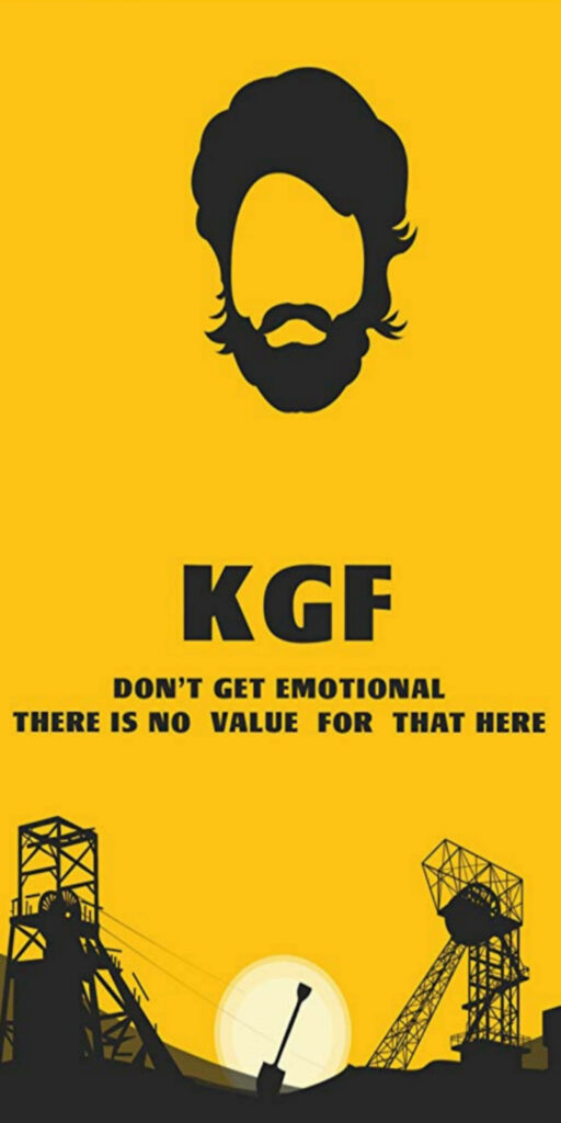 KGF 4K Wallpaper: Minimalist Bearded Yash in Bold Industrial Design