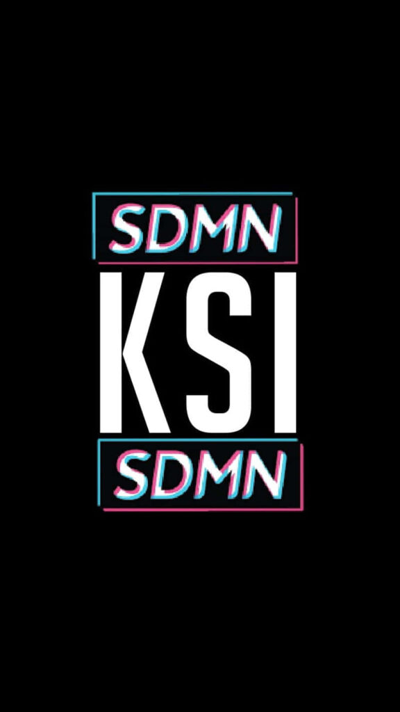 Minimalistic KSI wallpaper featuring bold design and SDMN logo representing Sidemen connection