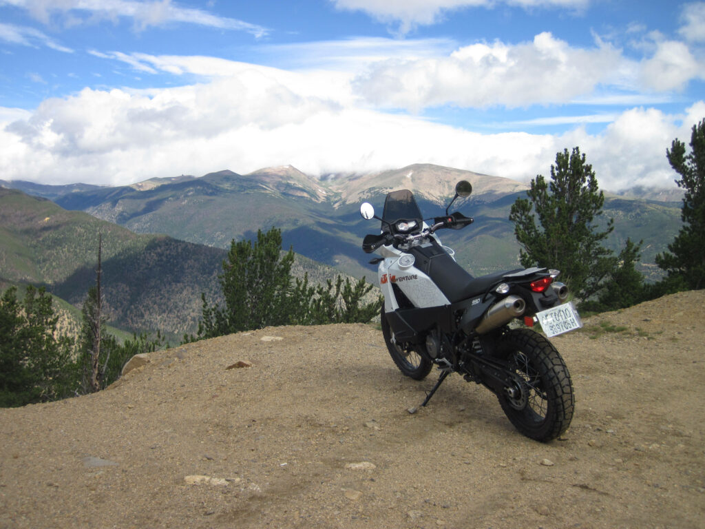 KTM Adventure Bike Wallpaper: Scenic Mountaintop Escape