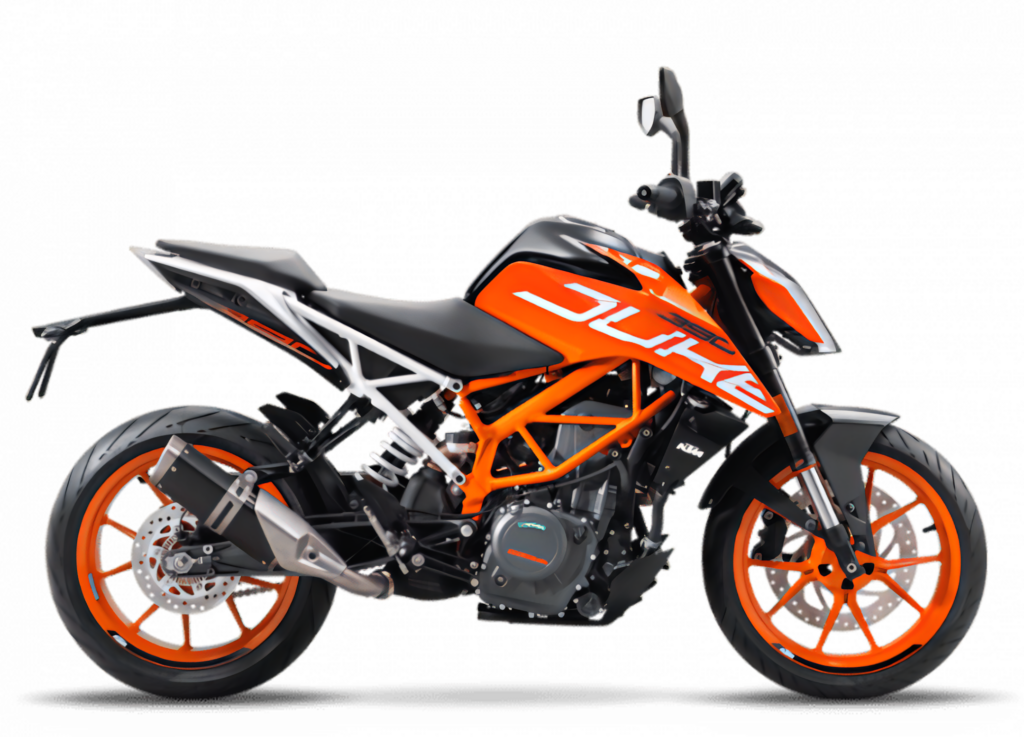 KTM Duke Motorcycle Wallpaper: Sporty Orange & Black Design
