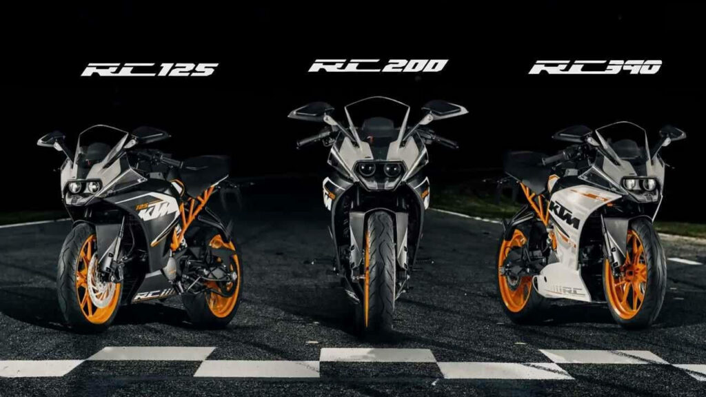 KTM RC Series Wallpaper: RC 125, RC 200 & RC 390 in Bold Style