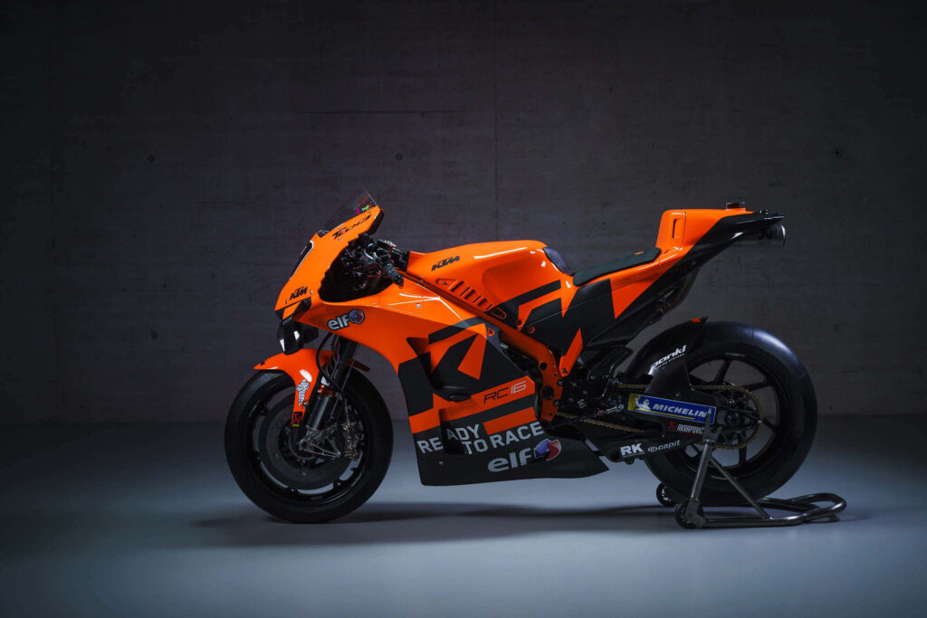 KTM RC16 GTR Wallpaper: Striking Orange & Black Racing Motorcycle