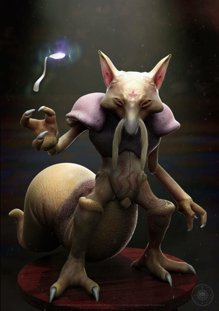 Realistic Kadabra wallpaper showing detailed textures spoon and intense mystical psychic gaze
