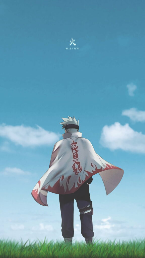Naruto's Skiescape: Kakashi Soars in HD Anime Wallpaper