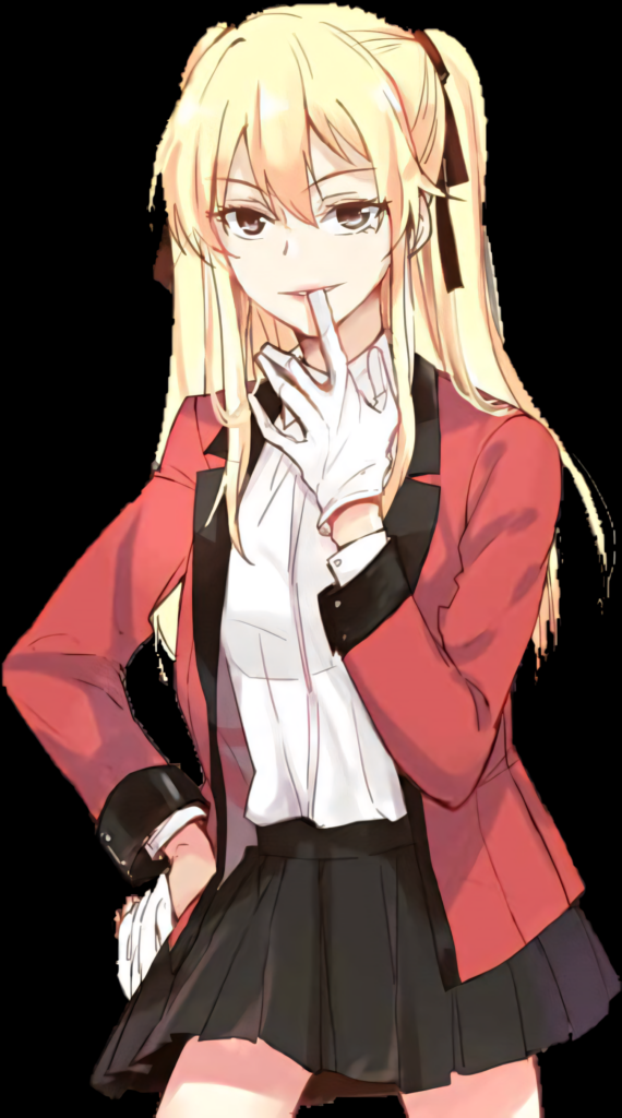 Kakegurui Character in Hyakkaou Uniform: Thoughtful Wallpaper Background