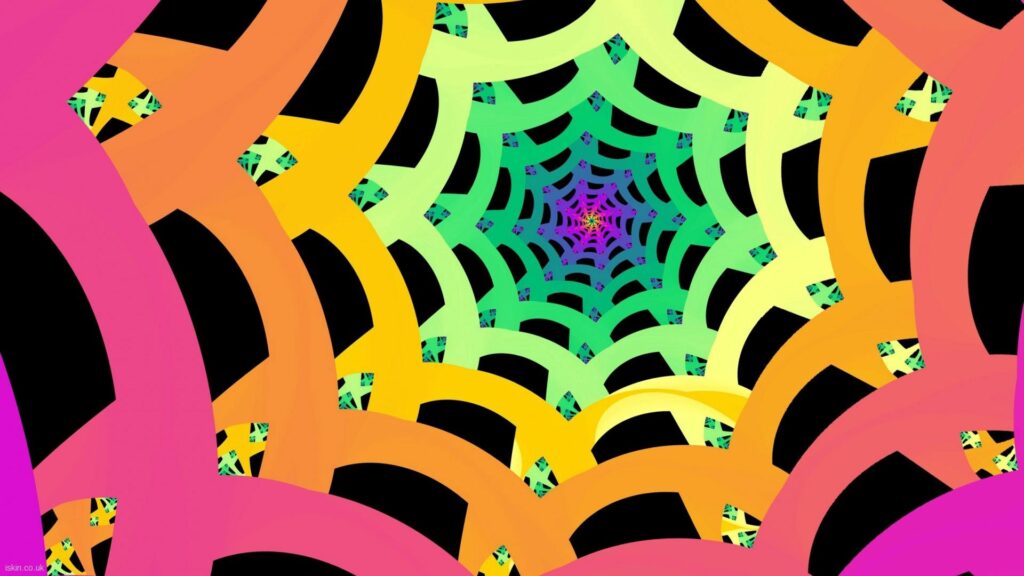 Colorful Kaleidoscopic Spiral Wallpaper for 1920x1080 Background