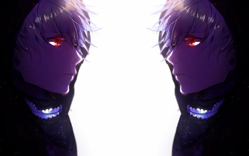 The Resolute Protagonist: Kaneki Ken in Tokyo Ghoul - A Captivating Anime Manga Wallpaper