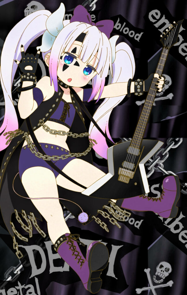 Gothic Kanna Kamui Wallpaper: Edgy Anime Profile Background