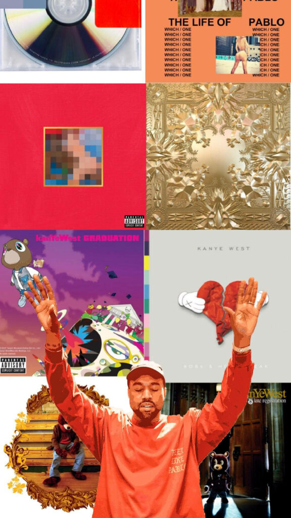 Kanye West Album Covers Wallpaper: Iconic Art & Music Collection
