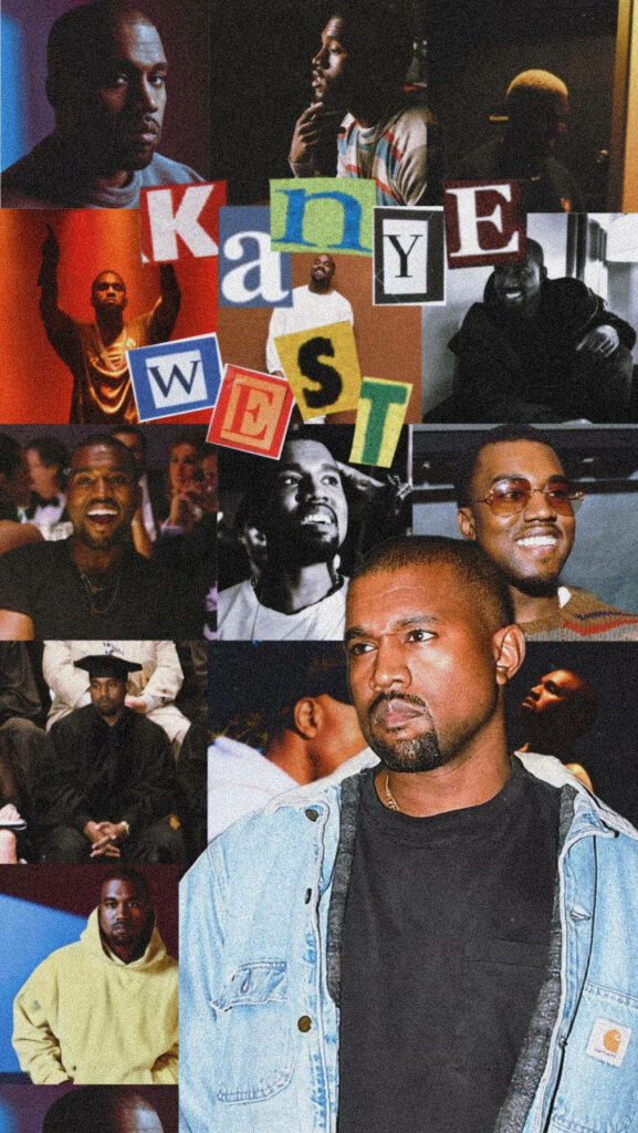 Kanye West Collage Wallpaper: Iconic Moments & Artistic Typography