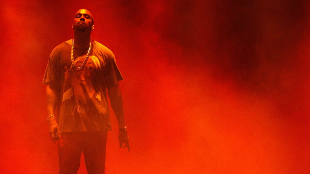 Kanye West's Saint Pablo Tour: Red Lighting Performance Wallpaper
