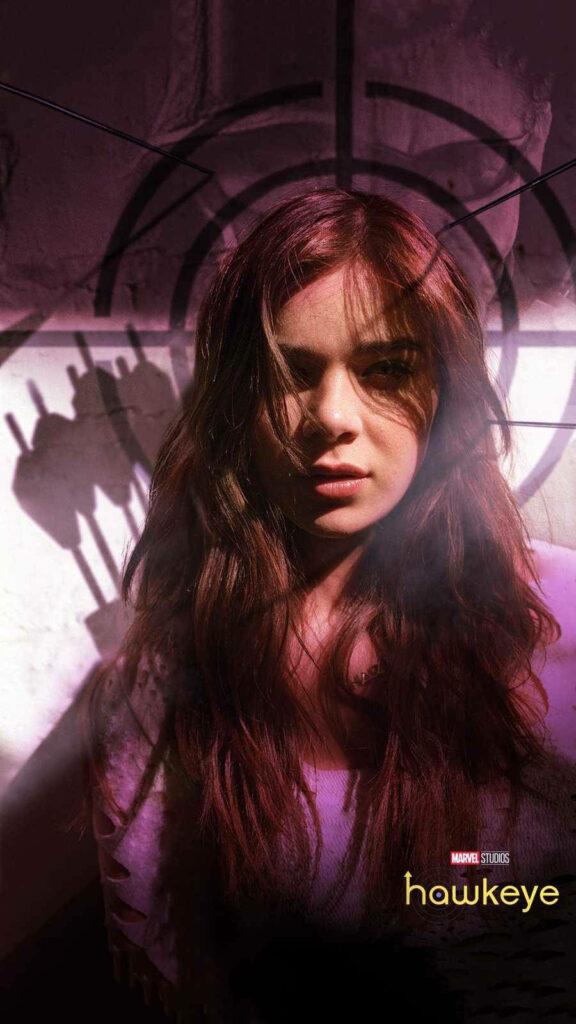 Kate Bishop in shadow with target and arrows Marvel Hawkeye series wallpaper background