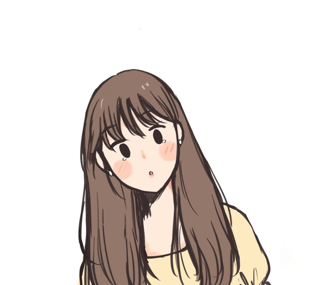 Kawaii Cartoon Girl Wallpaper: Soft Colors & Adorable Design