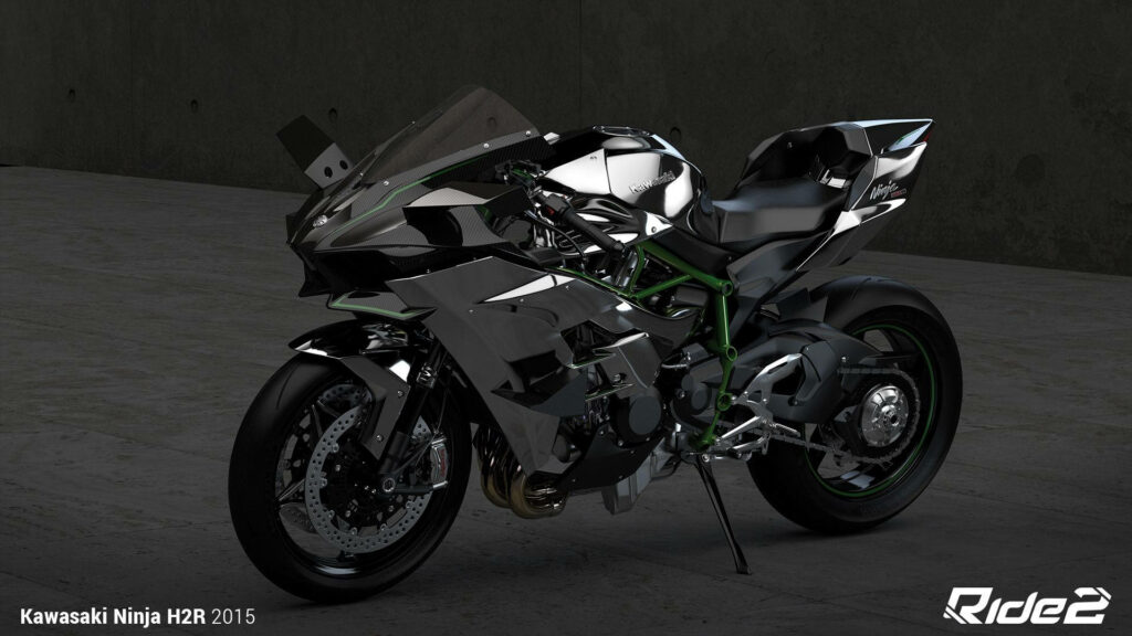 Kawasaki Ninja H2R Wallpaper: Sleek, Futuristic Motorcycle Design