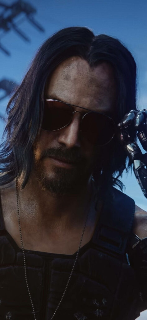 Cyberpunk 2077 Johnny Silverhand Wallpaper - Keanu Reeves Portrait