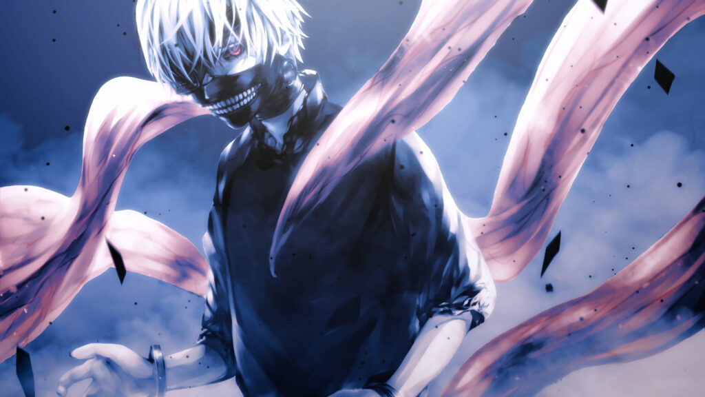 Ghoulishly Stunning: Tokyo Ghoul's Ken Kaneki Unleashed in Jaw-Dropping Anime Art Wallpaper
