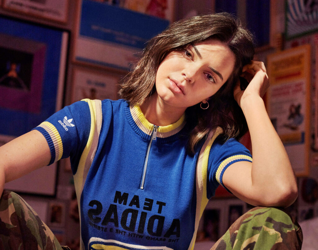 Vibrant Adidas Wallpaper: Kendall Jenner's Stylish Sports Look