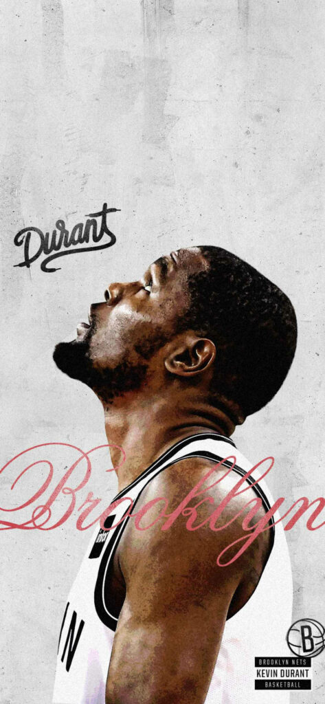 Kevin Durant Brooklyn Nets Wallpaper: Minimalist Design & Artistic Touch