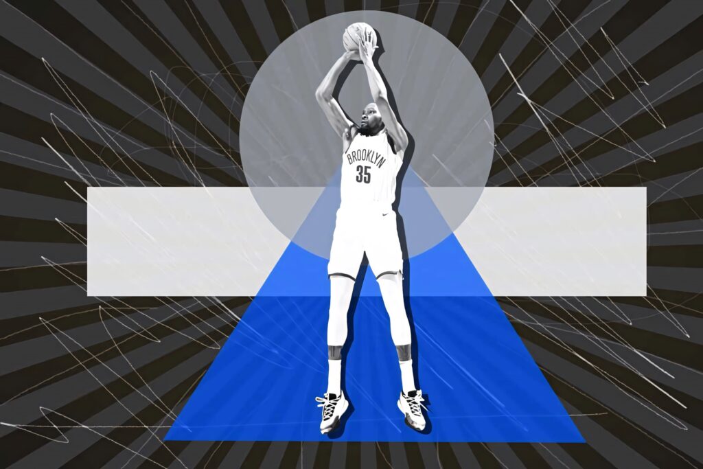 Kevin Durant Brooklyn Nets Basketball Wallpaper | Dynamic Graphic Design