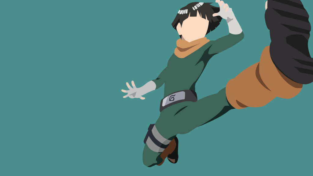 Flight of the Mini Rock Lee: A Vibrant Vector Wallpaper
