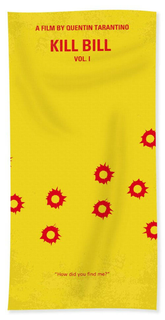 Kill Bill Bullet Holes Poster Wallpaper yellow background red bullet holes bold text iconic style