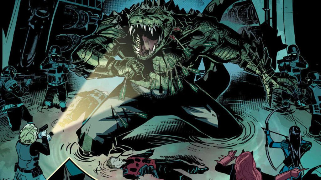 Killer Croc: Intense Action Scene Wallpaper Background