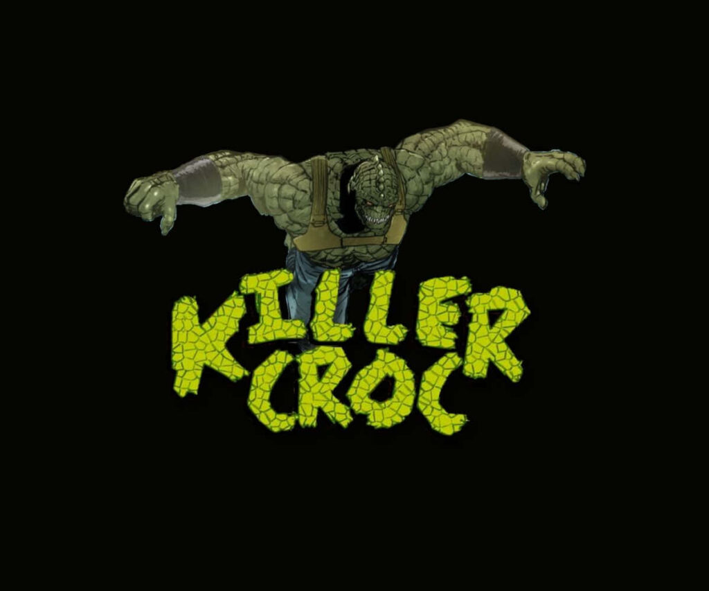 Killer Croc Unleashed: Dark Wallpaper of Gotham's Fearsome Villain