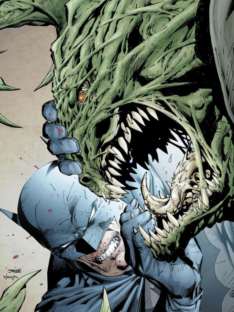 Killer Croc vs Batman: Intense Wallpaper Showcasing Raw Power