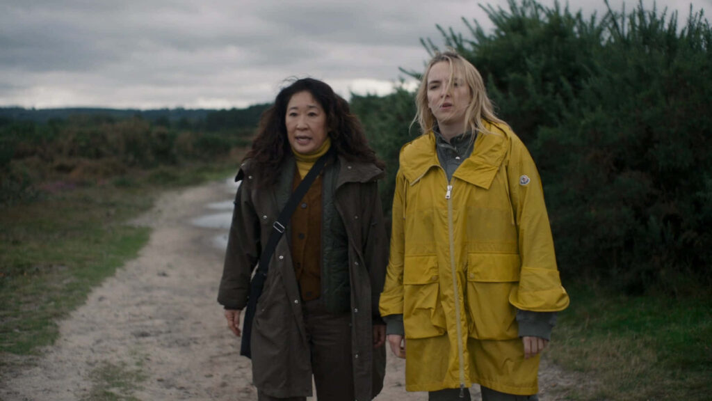 Killing Eve Characters Outdoor Scene Wallpaper - Rugged Path & Greenery