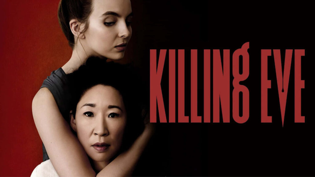 Captivating Killing Eve Wallpaper: Intense Character Dynamics