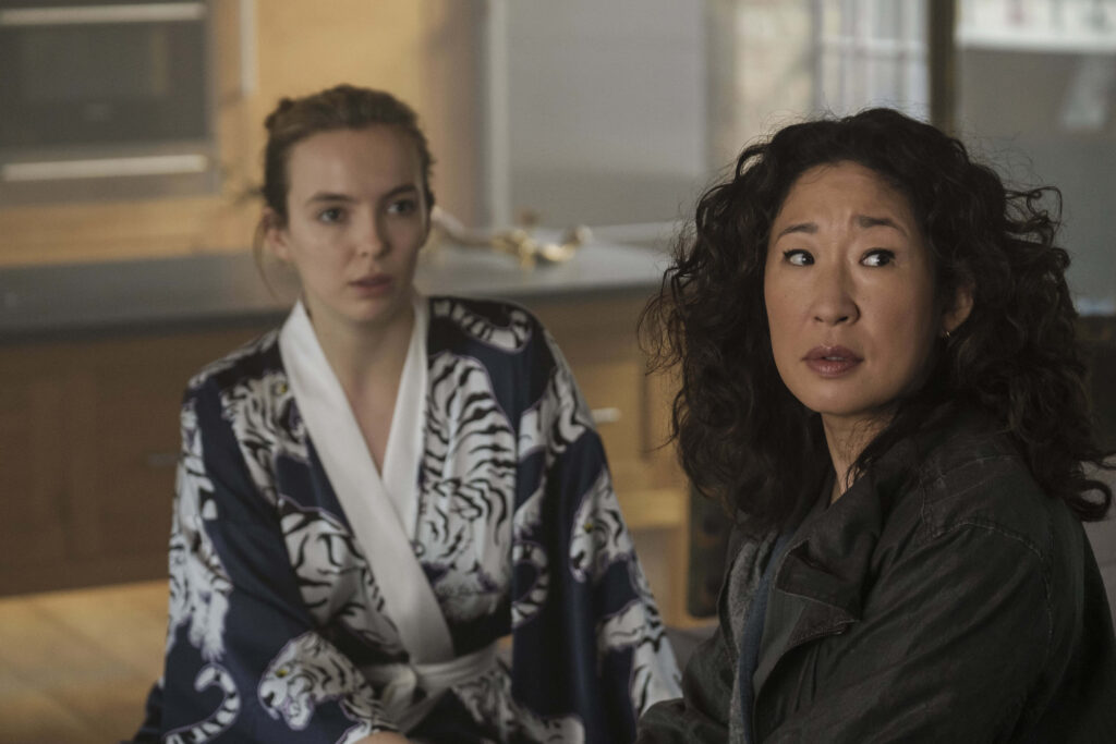 Killing Eve Wallpaper: Intense Encounter Between Villanelle and Eve