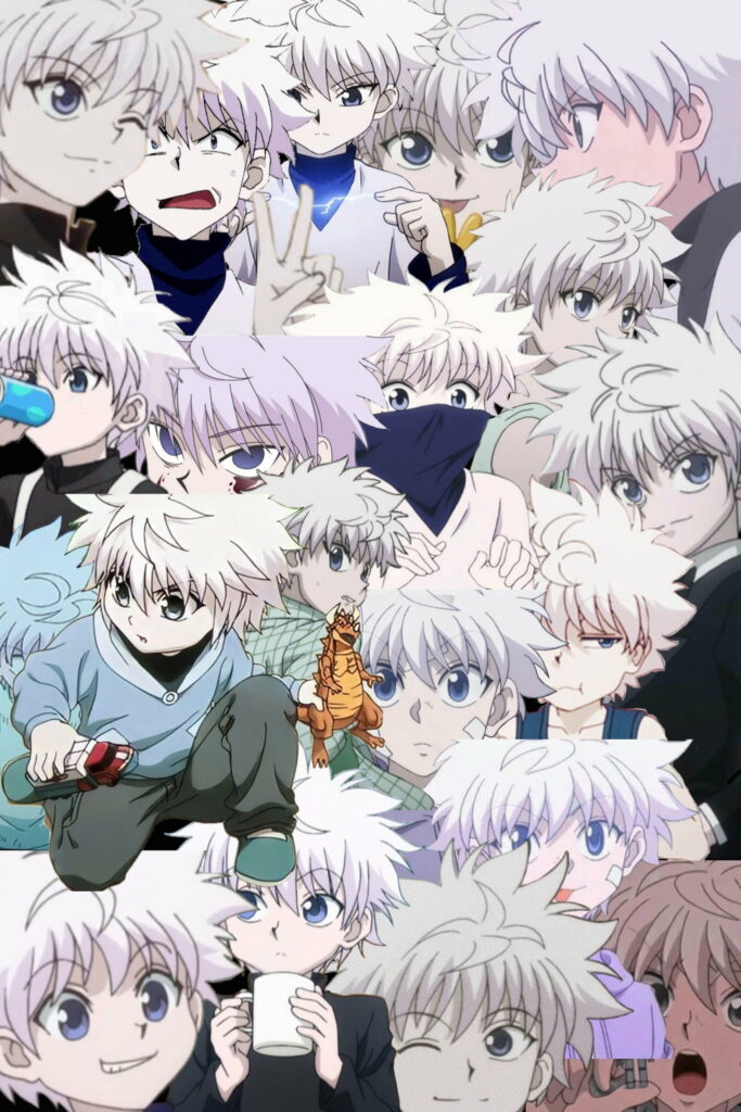 Electric Assassin: A Striking Killua Zoldyck Phone Wallpaper