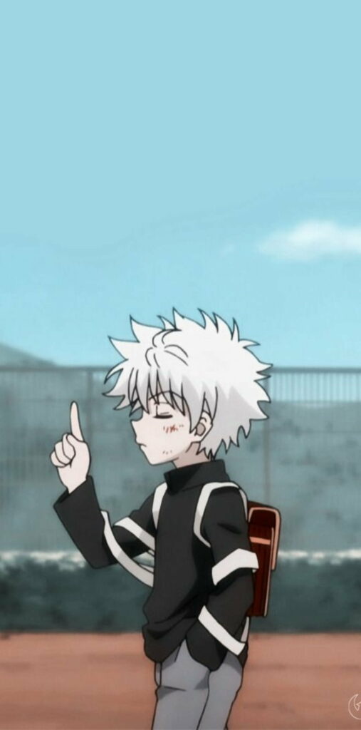 Electrically Joyful: HD Phone Wallpaper featuring Killua Zoldyck from Hunter x Hunter