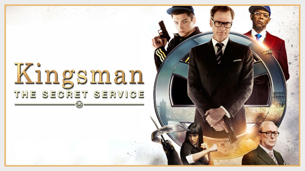 Kingsman The Secret Service wallpaper with main characters in suits and action poses background
