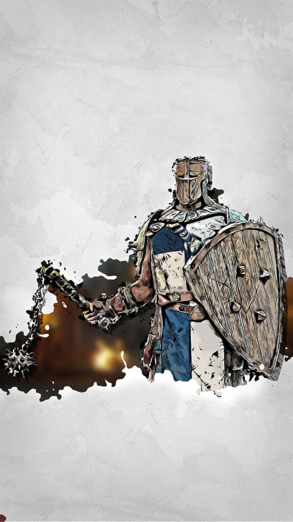 Warrior: Unleashing the Might of the Knight Conqueror in Spectacular For Honor Artwork Wallpaper