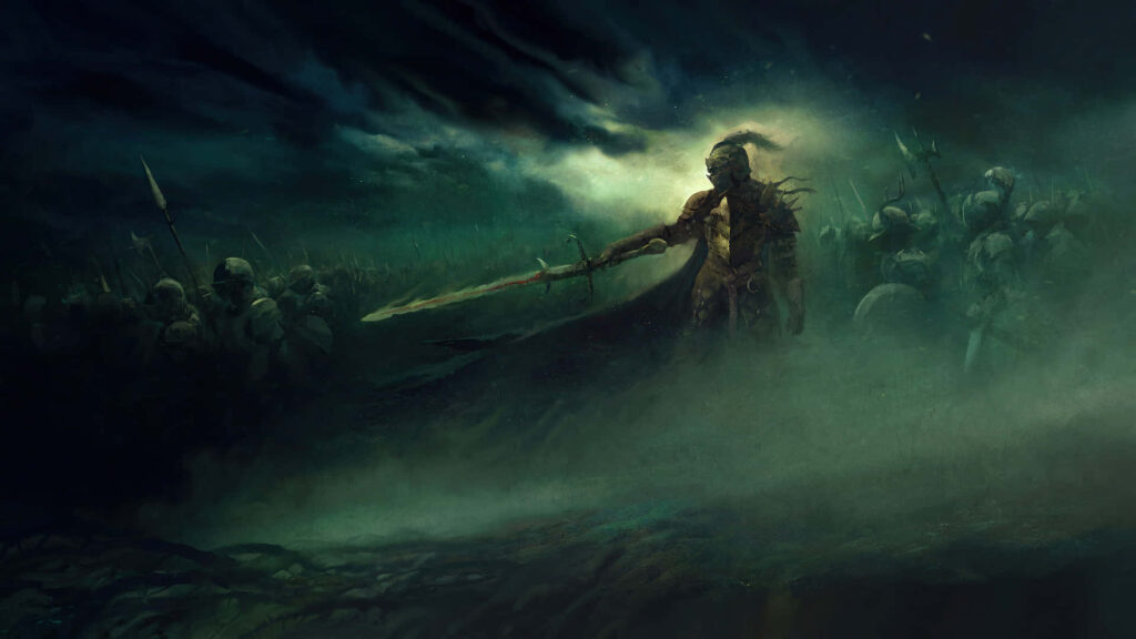 Majestic Warrior Knight Leading Soldiers in Battle - For Honor Wallpaper Background