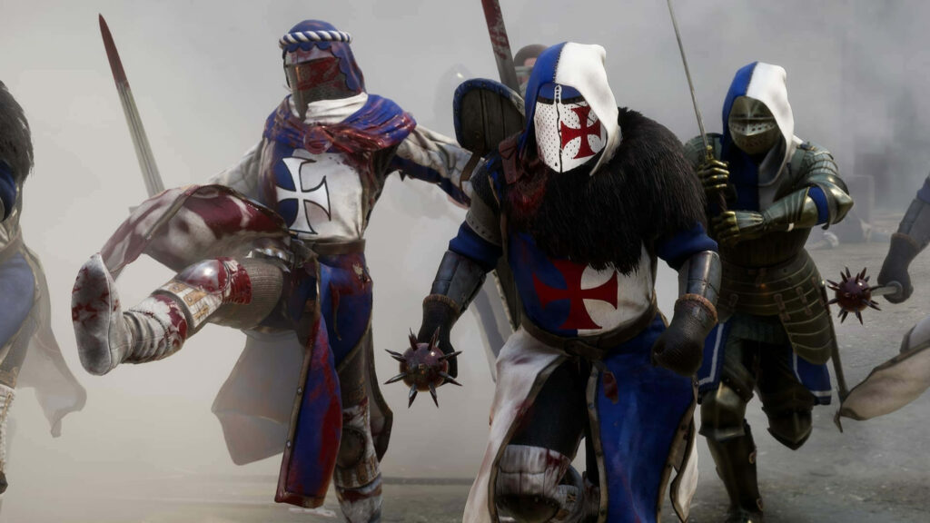 4K Epic Battle: Knights Unleashed in Mordhau's Thrilling Warfare Wallpaper