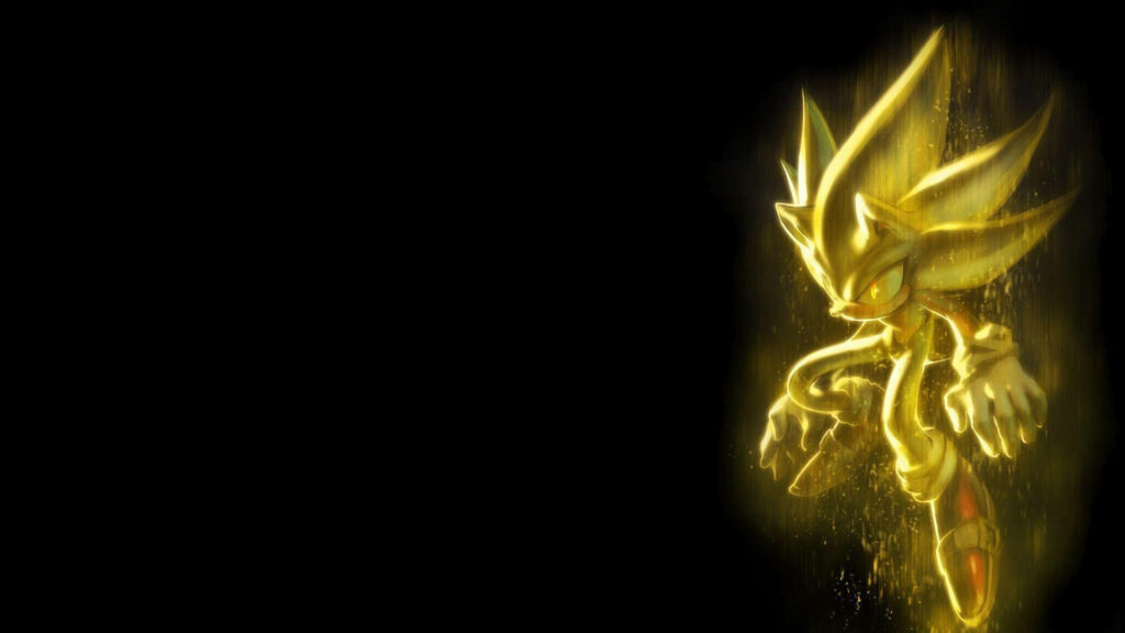 Golden Guardian: Knuckles the Echidna Shines in the Shadows Wallpaper