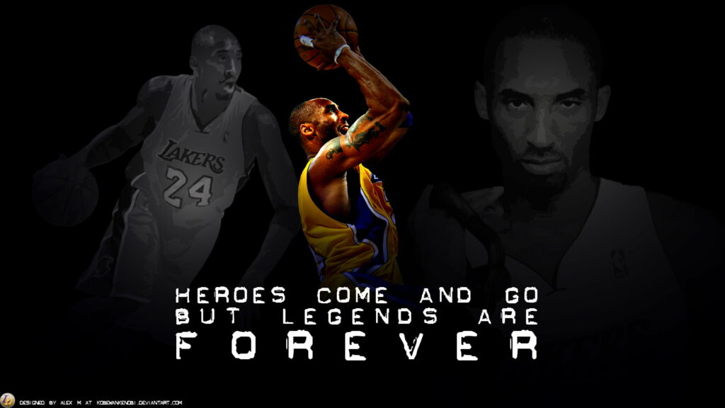 Kobe's Lasting Legacy: Dominating the Court in Darkness Wallpaper