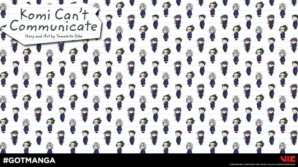 Komi Can't Communicate Wallpaper: Minimalist Pattern Design Background