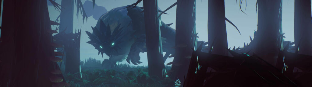 Koshai, the Ethereal Hunter: Unseen Specter Embodied in the Enigmatic Misty Woods of Dauntless Wallpaper