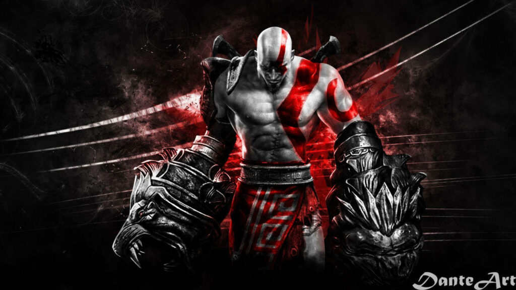 The Unstoppable Fury of Kratos: Nemean Cestus Unleashed Wallpaper