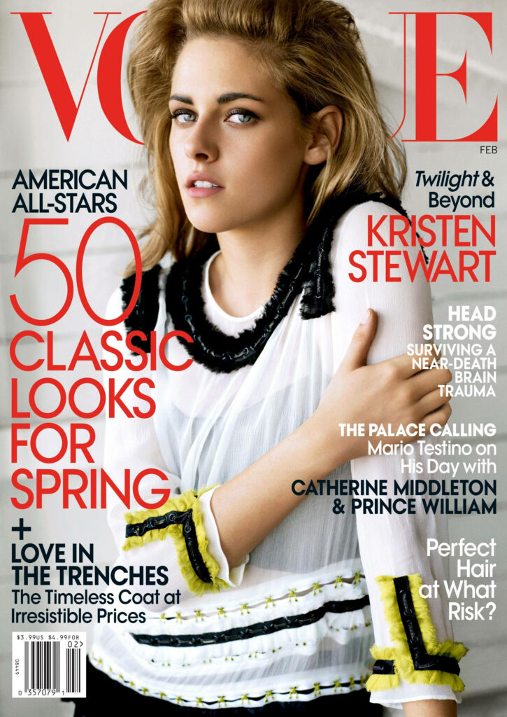 Kristen Stewart Vogue cover spring fashion confident stylish wallpaper background image