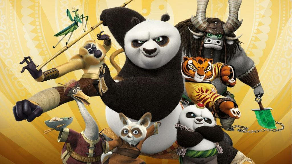 Dynamic Kung Fu Panda Wallpaper: Po & Friends in Action