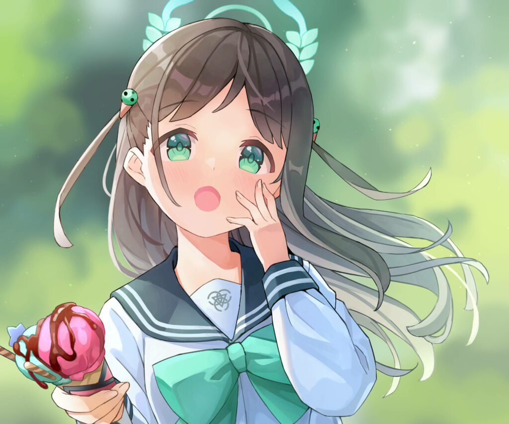 Serene Kurimura Airi Wallpaper - Adorable Game Art from Blue Archive