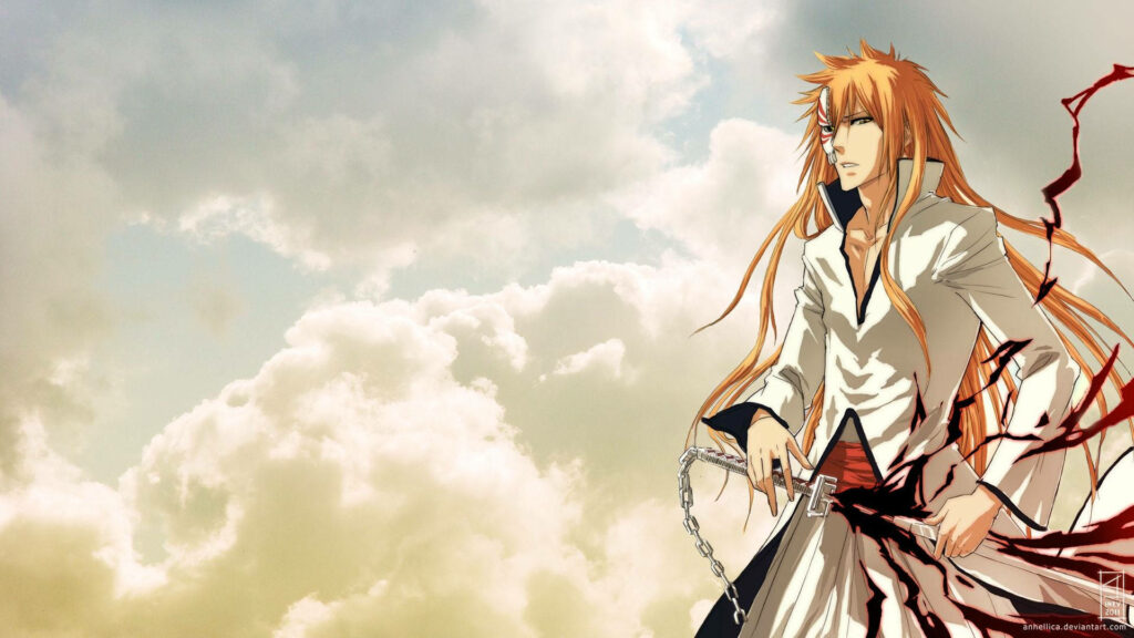 Kurosaki Ichigo Transforms: Intense Hollow Wallpaper Background