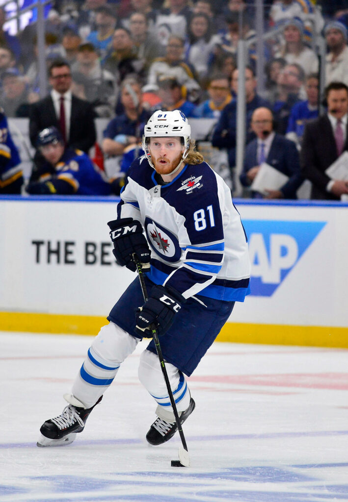 Kyle Connor Action Wallpaper: Winnipeg Jets Left-Winger in Play