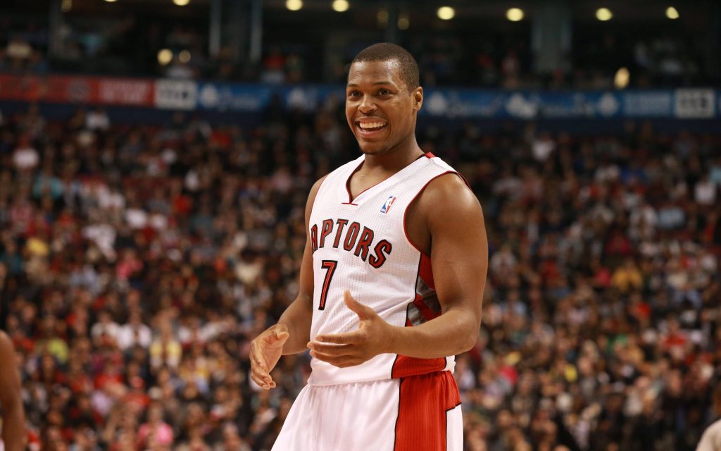 Kyle Lowry Toronto Raptors basketball wallpaper vibrant sports photo joyful expression